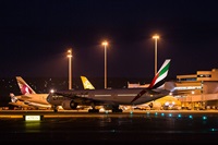 On the airfield image 1 - Emirates' A380 taxiing to gate