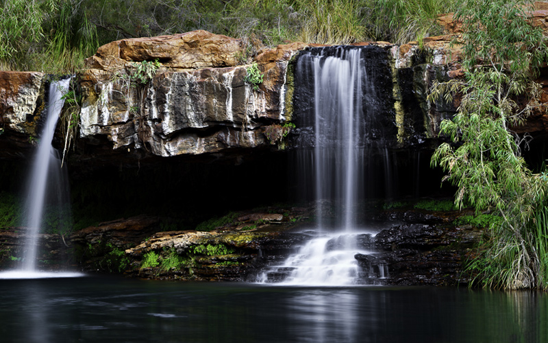 Waterfalls at Fern Pool in Karijini National Park