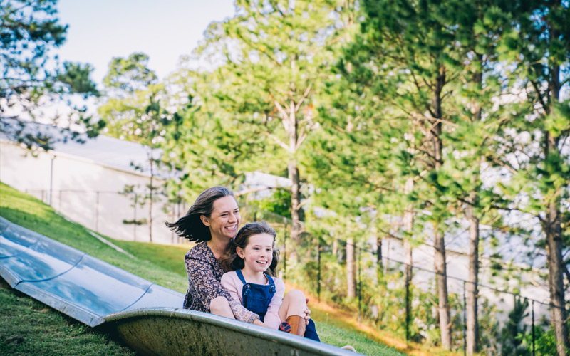 Tobogganing at the Big Banana Fun Park