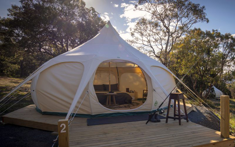 Spring Bay Mill - Bell tent - Glamping Tasmania