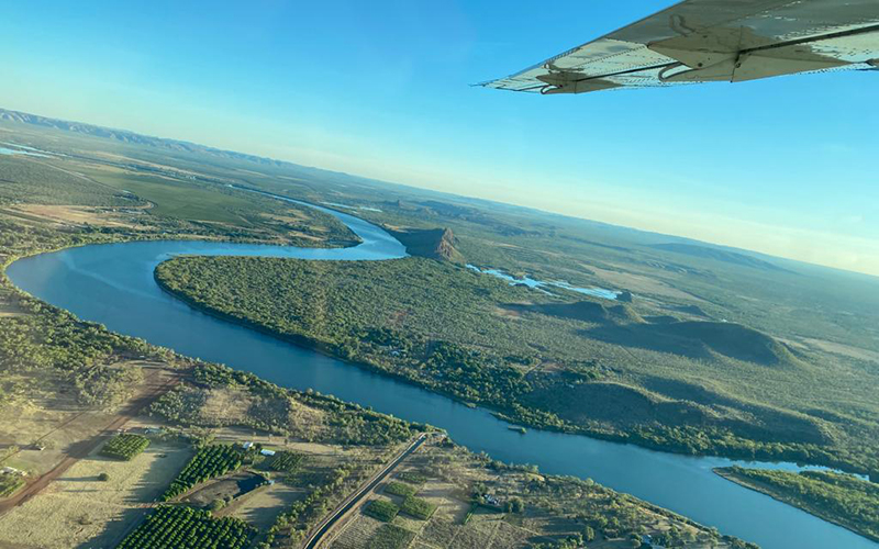 Scenic flight over Lake Kununurra